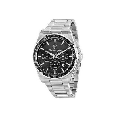 Reloj Maserati Caballero Velocitá Acero Esfera Negra Cronógrafo 43mm Ref: R8873652012