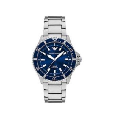 Reloj Emporio Armani Caballero Solar World Explorer Acero Esfera Azul Marino 42mm Ref: AR11697