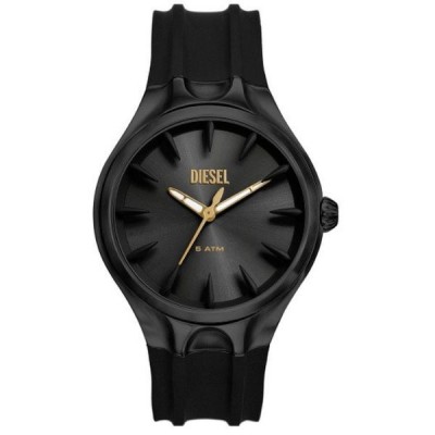 Reloj Diesel Caballero Streamline Silicona Negro Acero Ip Negro 44mm Ref: DZ2217