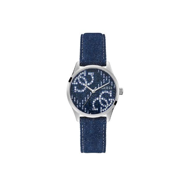 Reloj Guess Mujer G Stitch Correa Denim Esfera Logo 4G 36mm Ref: GW0755L1