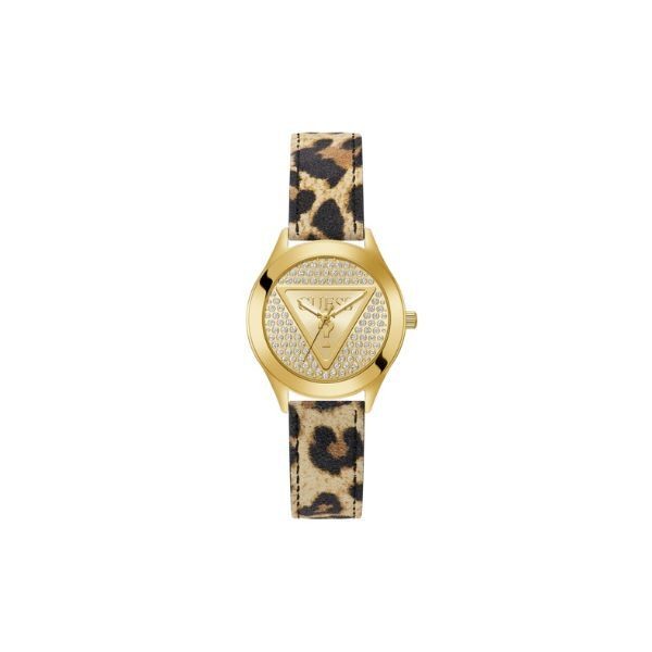 Reloj Guess Mujer Glitz Plaqué Dorado Piel Leopardo 34mm Ref: GW0745L2