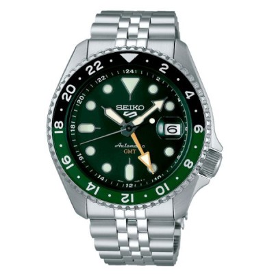 Reloj Seiko Caballero 5 Sports Serie SKX Cal. 4R34 Negro & Verde Ref: SSK035K1
