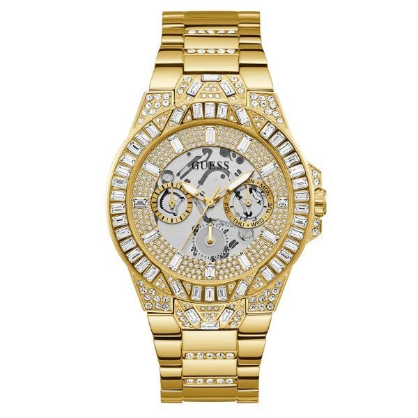 Reloj Guess Caballero Gold-Tone 44mm Multifunción Ref: GW0516G2