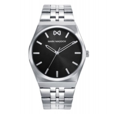 Reloj Mark Maddox Caballero Marais Acero Esfera Negra 40mm Ref: HM0152-57