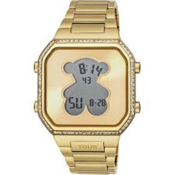 Reloj Tous Digital Acero IPG Dorado Con Circonitas D-Bear Ref: 3000131300