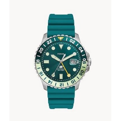 Reloj Fossil Blue Gmt Silicona Color Oasis Ref: FS5992
