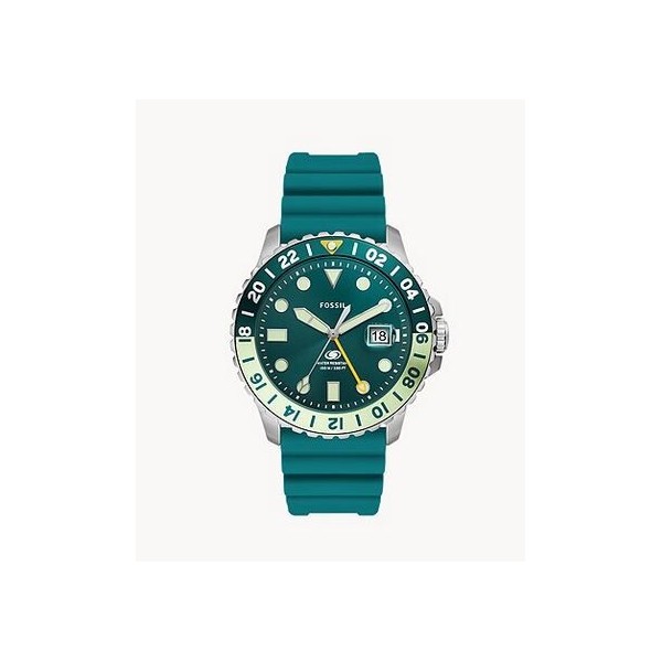 Reloj Fossil Blue Gmt Silicona Color Oasis Ref: FS5992