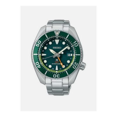 Reloj Seiko Caballero Prospex Mar Sumo Solar GMT Esfera Verde Ref: SFK003J1