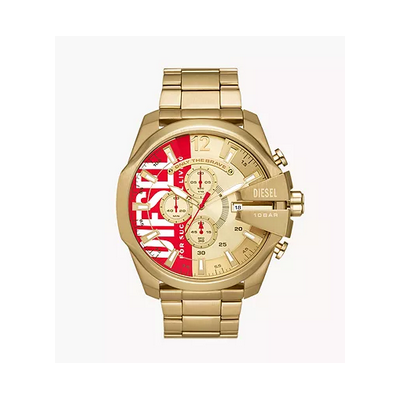Reloj Diesel Mega Chief Chronograph Gold-Tone Stainless Steel Ref: DZ4642