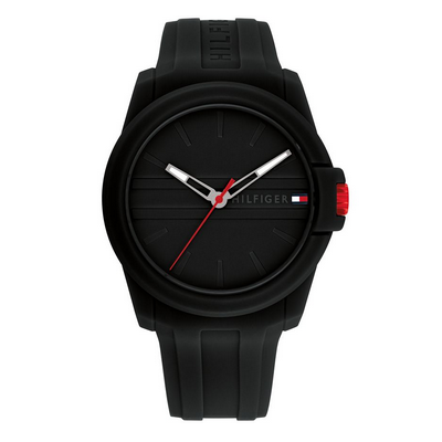 Reloj Tommy Hilfiger Macy´s Correa Silicona Negro 44mm Ref: 1710596