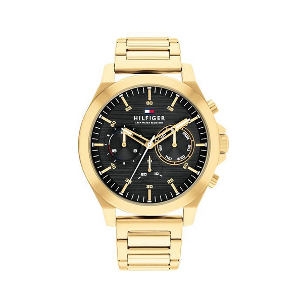 Reloj Tommy Hilfiger Lance Dorado y Negro Multifunción 1710520