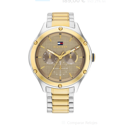 Reloj Tommy Hilfiger Mujer Lexi Multifunción 40mm Acero Bicolor Ref: 1782658