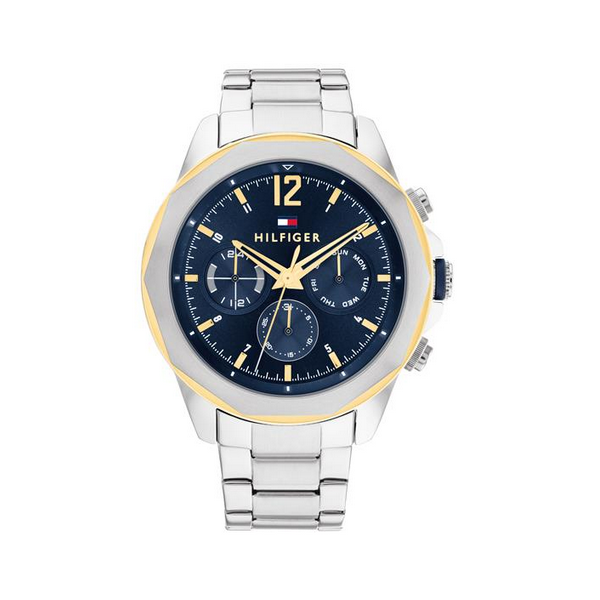 Reloj Tommy Hilfiger Lars Hombre Plateado, Dorado y Azul Multifunción 1792059