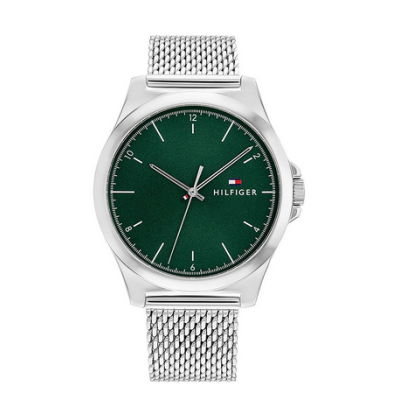 Reloj para hombre Tommy Hilfiger Con Esfera Verde y Malla Milanesa Ref 1710548