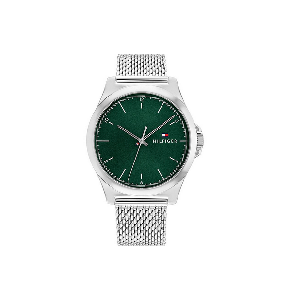 Reloj para hombre Tommy Hilfiger Con Esfera Verde y Malla Milanesa Ref 1710548