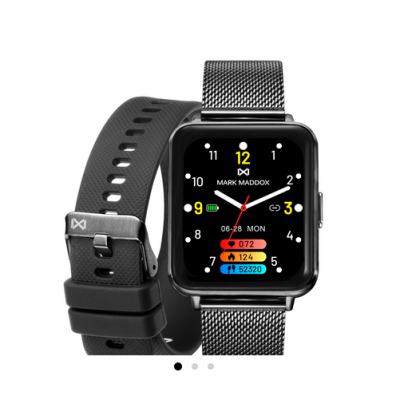 Reloj Mark Maddox Smart Metal Negro Y Correa Silicona Negra Ref: HS2002-50