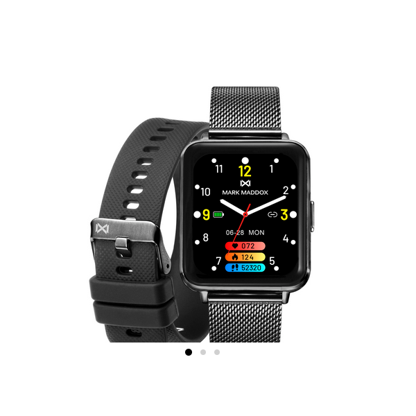 Reloj Mark Maddox Smart Metal Negro Y Correa Silicona Negra Ref: HS2002-50