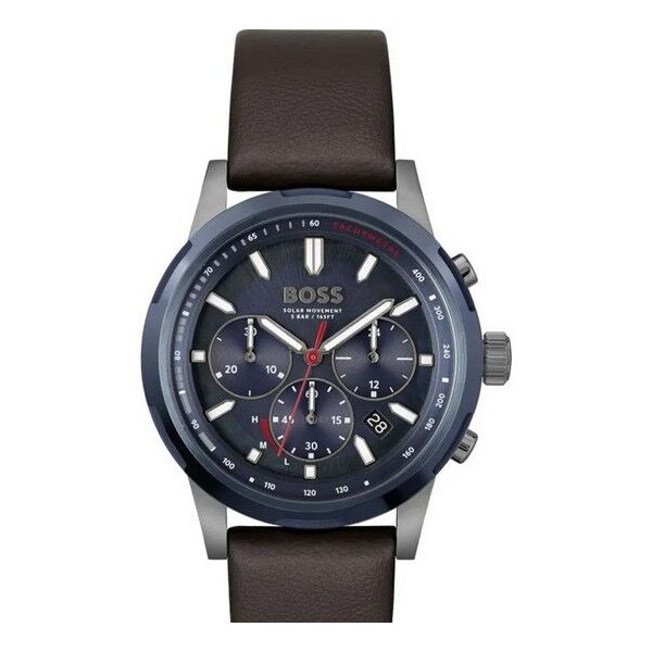 Reloj Hugo Boss Caballero Solgrade Negro y Azul Cronógrafo Solar Ref.1514030