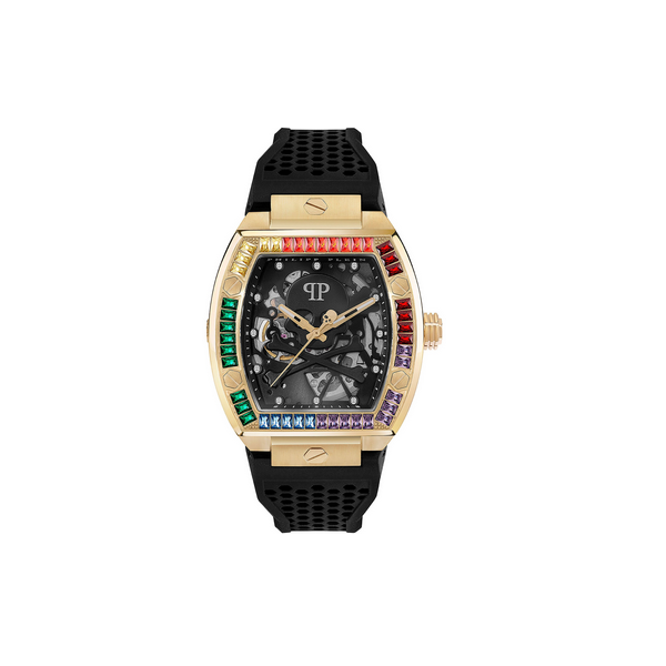 Reloj Automático Philipp Plein The Skeleton, PVD Oro, Negro, 44 mm Ref.PWBAA1623