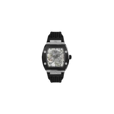 Reloj  Philipp Plein Caballero The Skeleton Automatic PVD Silicona Negro 44mm Ref: PWBAA2023