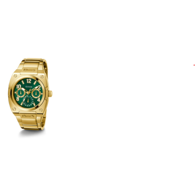 Reloj Guess Prodigy Caballero Acero Dorado, Esfera Verde, Multifunción Ref: GW0624G2