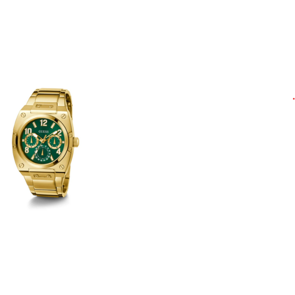 Reloj Guess Prodigy Caballero Acero Dorado, Esfera Verde, Multifunción Ref: GW0624G2