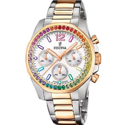 Reloj Festina Mujer Acero Bicolor Rosado Ref.F20608/2