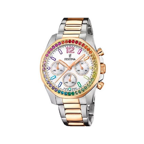 Reloj Festina Mujer Acero Bicolor Rosado Ref.F20608/2