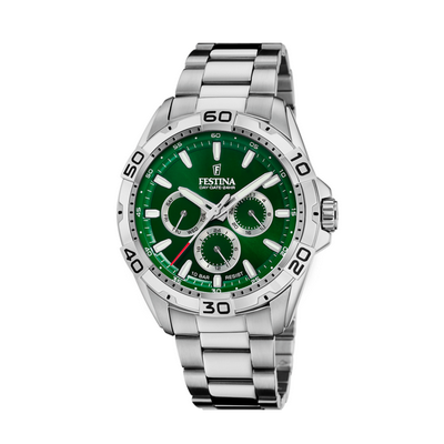 Reloj Festina Caballero Acero Esfera Verde Multifunción 44,7mm Ref: F20623/3