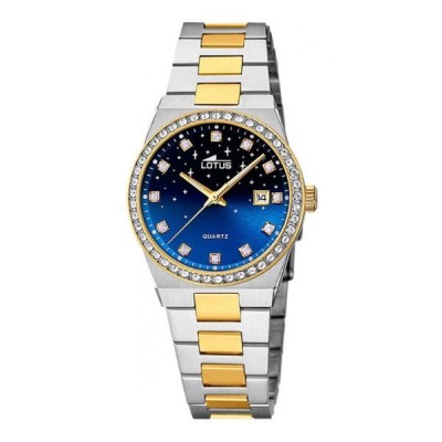 Reloj Lotus Mujer Freedom Bicolor Acero/Acero Dorado Con Esfera Azul 31,mm Ref: 18886/3