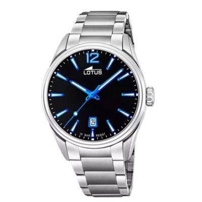 Reloj Lotus Caballero Minimalist Acero Esfera Negra 42mm Ref: 18692/6