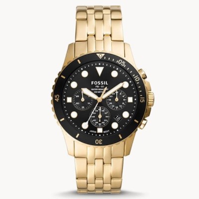 Reloj Fossil Caballero FB-01 Acero Ip Dorado Crono 42mm Ref: FS5836