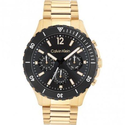 Reloj Calvin Klein Sport Caballero Acero Dorado Multifunción 44mm Ref: 25200116