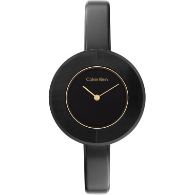 Reloj Calvin Klein Mujer Confidence Acero Ip Negro, Esfera Negra 32mm Ref: 25200024