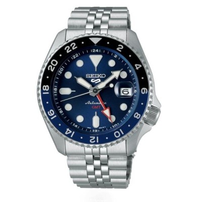 Reloj Seiko Caballero 5 Sports Serie SKX Cal. 4R34 Negro & Azul Ref: SSK003K1