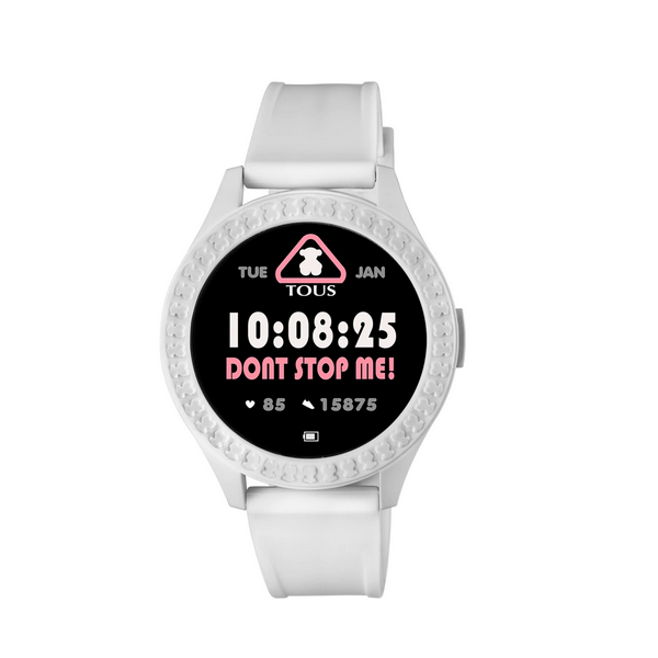 Reloj Tous smarteen connect con correa de silicona blanca Ref: 200350990