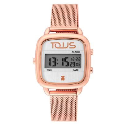 Reloj Tous digital D-logo de acero IP rosado Ref: 200350560