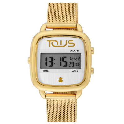 Reloj Tous digital D-logo de acero IP dorado Ref: 200350550