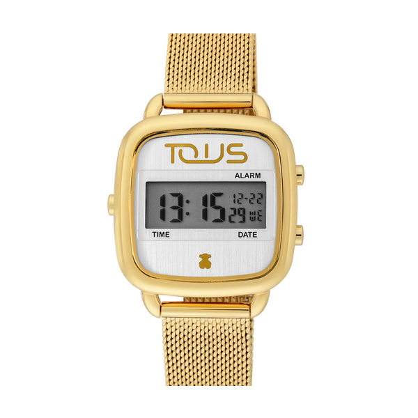 Reloj Tous digital D-logo de acero IP dorado Ref: 200350550