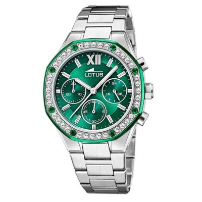 Reloj Lotus Mujer Excellent Cronógrafo Acero Esfera Verde Ref: 18872/1