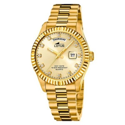 Reloj Lotus Freedom Caballero Acero Ip Dorado 41,5mm Ref: 18857/5
