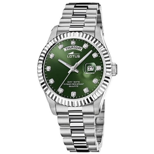 Reloj Lotus Caballero Freedom Acero Esfera Verde 41,5mm Ref: 18854/6