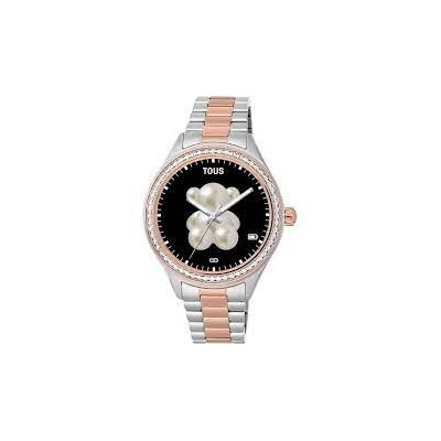 Reloj Tous Smartwatch Bicolor Acero/Acero IP Rosado Y Circonitas Blancas T-Shine Connect Ref: 200351045