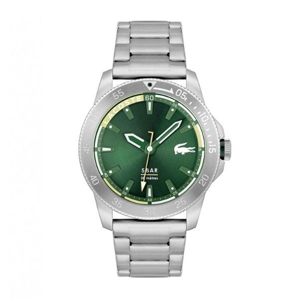 Reloj Lacoste Regatta Caballero Acero, Esfera Verde Ref. 2011204