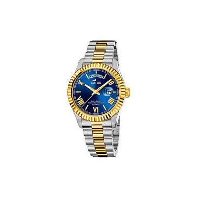 Reloj Lotus Caballero Freedom Collection Bicolor Acero/Dorado Esfera Azul 41,5mm Ref: 18855/2