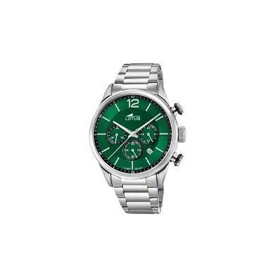 Reloj Lotus Chrono Caballero Acero Esfera Verde 43mm Ref: 18688/4