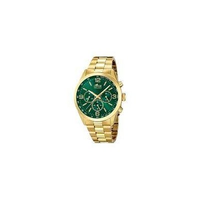 Reloj Lotus Caballero Minimalist Acero Ip Dorado Esfera Verde 43mm Ref: 18153/B
