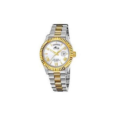Reloj Lotus Caballero Freedom Collection Bicolor Acero/Dorado Con Esfera Plateada 41,5mm Ref: 18855/1