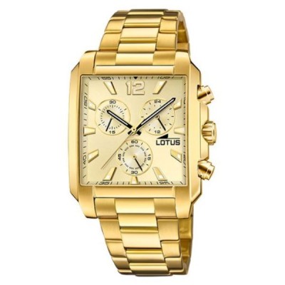 Reloj Lotus Caballero Square Series Acero Dorado Ref: 18853/5