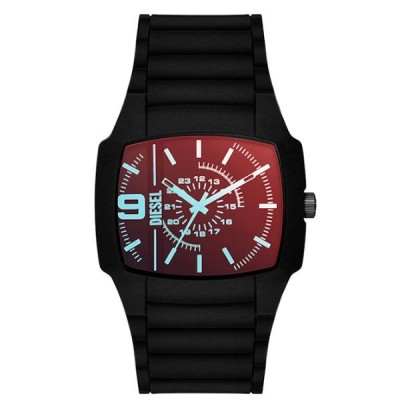 Reloj Diesel Caballero Cliffhanger 2.0 Resina Negra Y Silicona Negra 45mm Ref: DZ2166